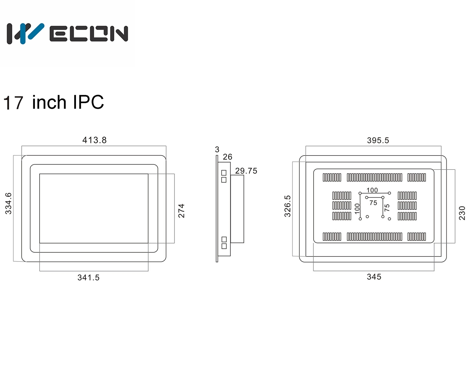 مانیتور صنعتی(IPC) 17 اینچ مدل WPC-170403A