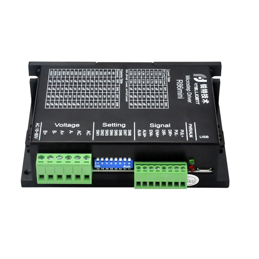 تصویر  درایو استپ موتور حلقه باز 2 فاز 7.2 آمپر مدل R86mini