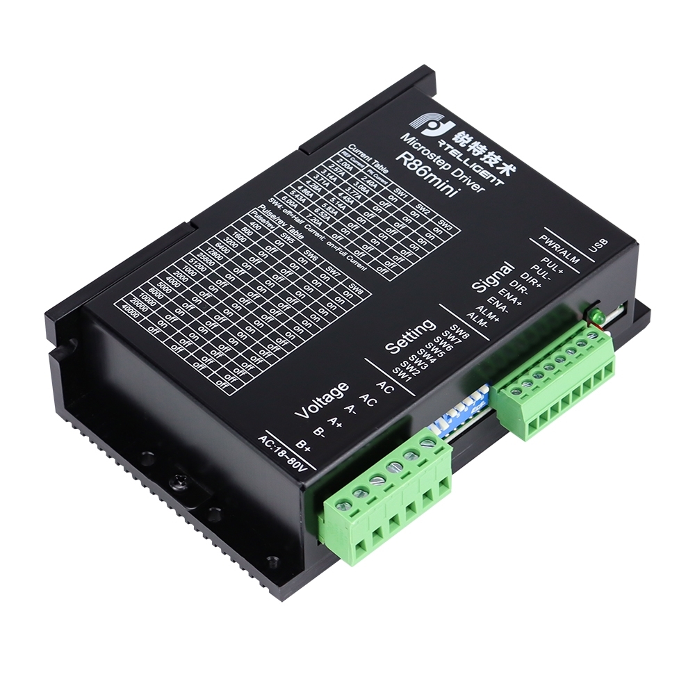 تصویر  درایو استپ موتور حلقه باز 2 فاز 7.2 آمپر مدل R86mini